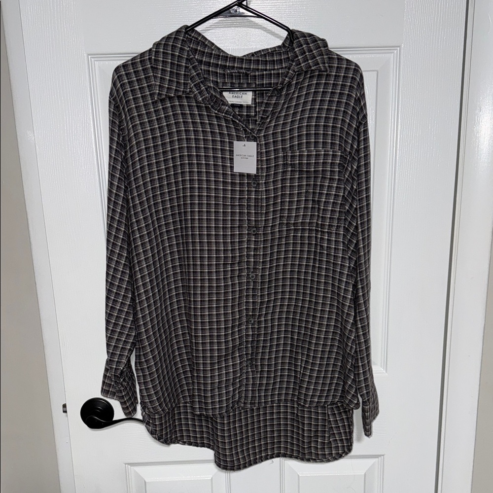 American Eagle Outfitters Plaid Button Down